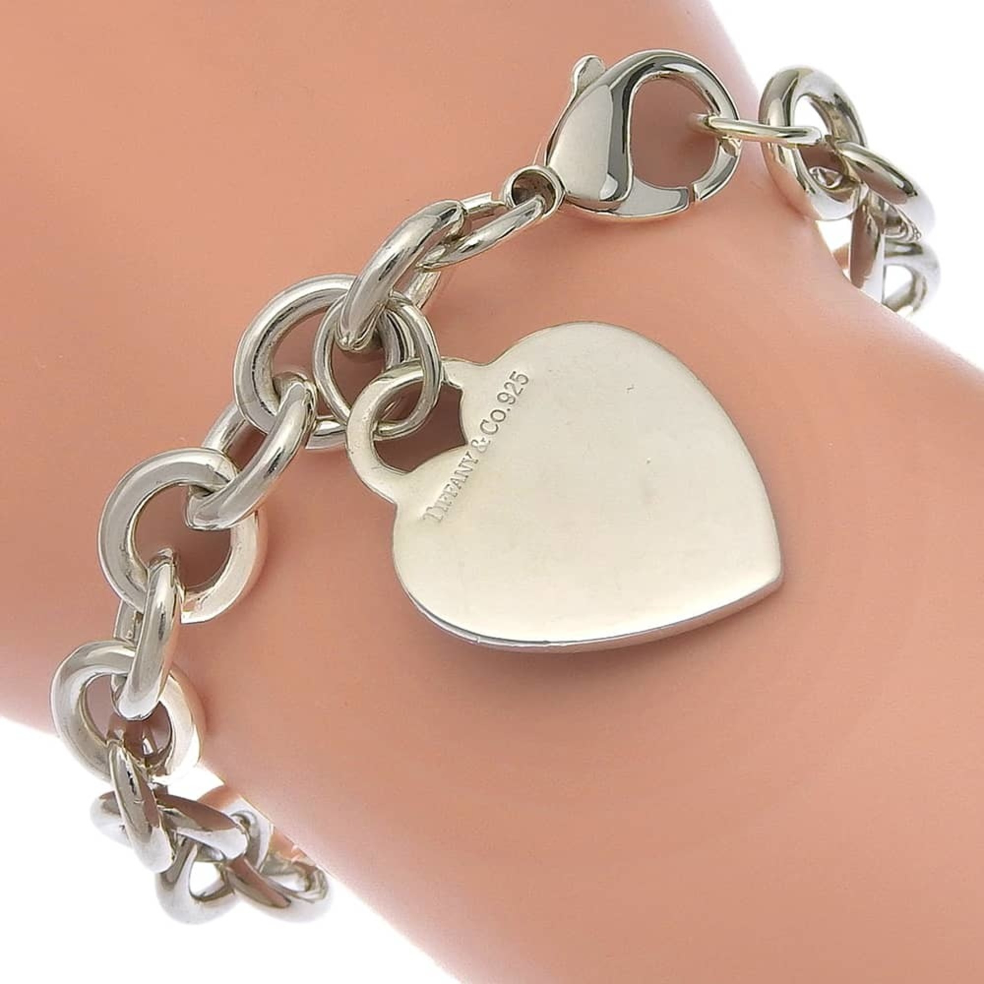 Tiffany & Co. Heart Tag Bracelet, Sterling Silver 925, Approx. 33.2g, Unisex.